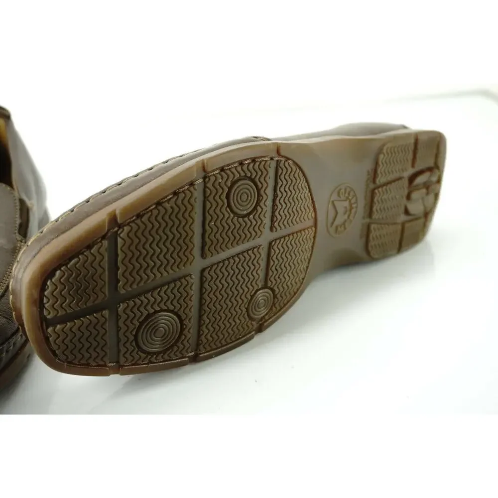 Mephisto Brown Leather Edlef Men's Apron Toe Loafers SZ 8.5 air-jet Comfortable